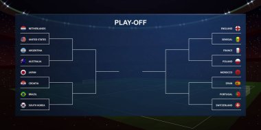 Futbol playoff turnuva desteği, grafik futbol şablonu