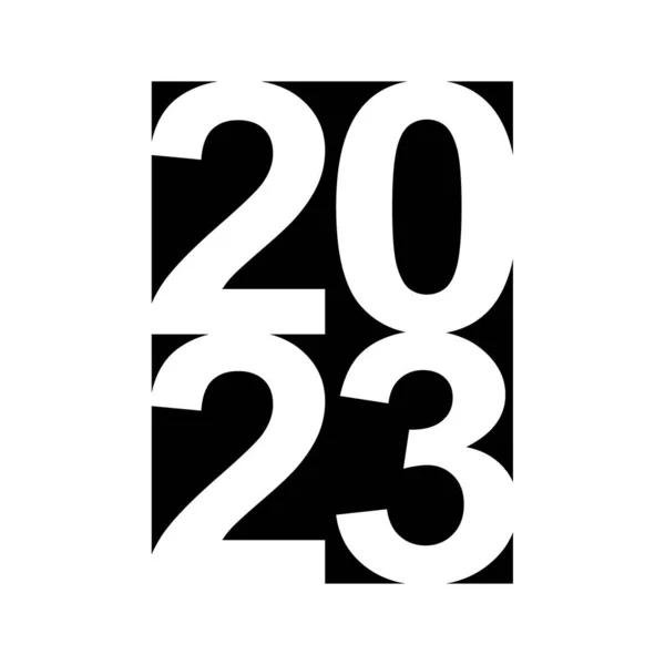 Feliz Año Nuevo 2023 Logotipo Diseño Texto Ilustración Vectorial — Vector de stock