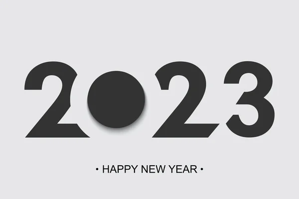 stock vector Happy New Year 2023 text design logo. Vector illustration