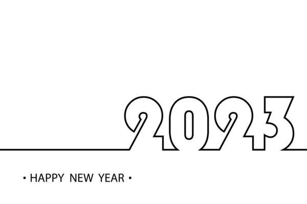 Happy New Year 2023 Text Design Logo Vector Illustration — Stock Vector
