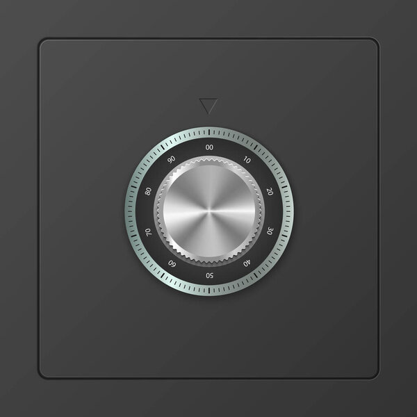 Door safe bank vault with a combination key lock