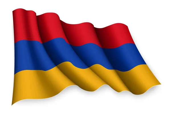 Ermenistan Gerçekçi Bayrağı — Stok Vektör