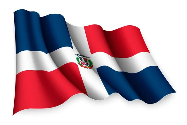 Falistyczna Flaga Republiki Dominikańskiej — Wektor stockowy