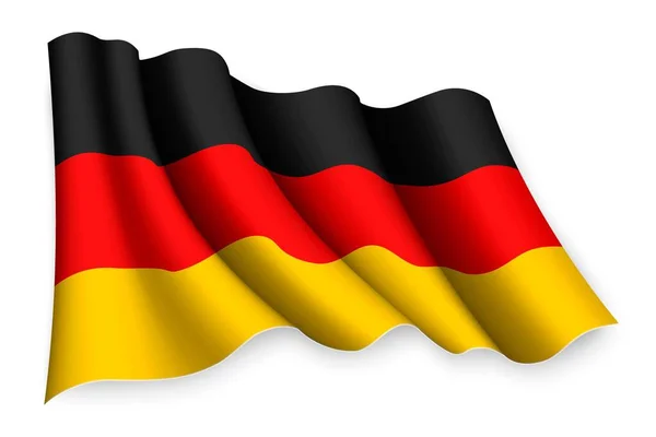 Németország Reális Lengő Zászlója — Stock Vector
