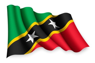 Saint Kitts 'in gerçekçi bayrağı