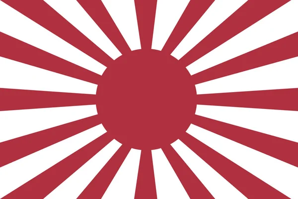 Drapeau Impérial Japon Avec Soleil — Image vectorielle