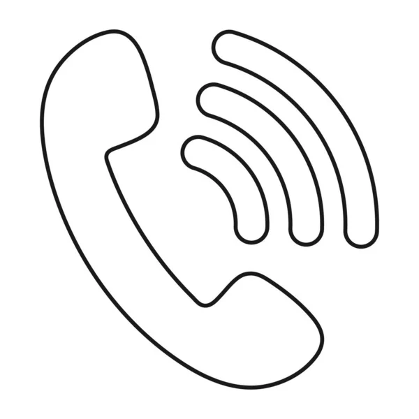 Ikona Telefonu Wektorowego Izolowana — Wektor stockowy