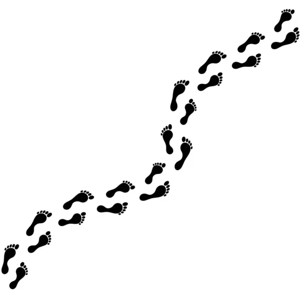 Menschliche Fußabdrücke Symbol Isoliert Auf Weißem Hintergrund — Stockvektor