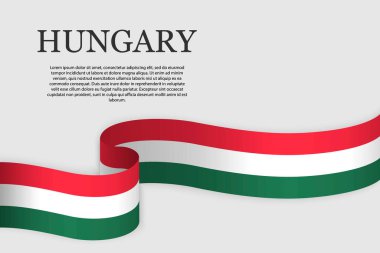 Macaristan 'ın kurdele bayrağı. Soyut arkaplan