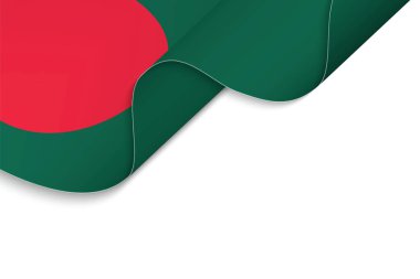 Bangladeş 'in Dalgalanan bayrağı ile arka plan