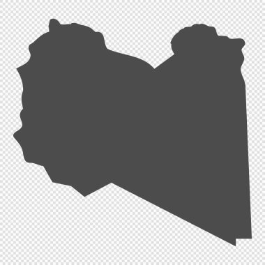 Yüksek detaylı izole harita - Libya