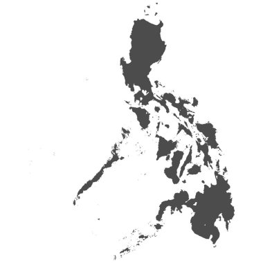 Yüksek detaylı izole harita - Filipinler