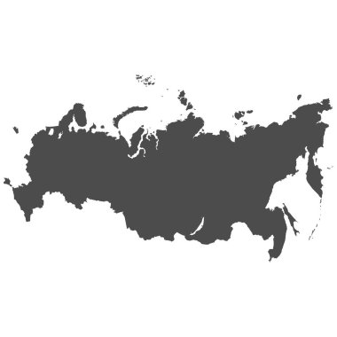Yüksek detaylı izole harita - Rusya