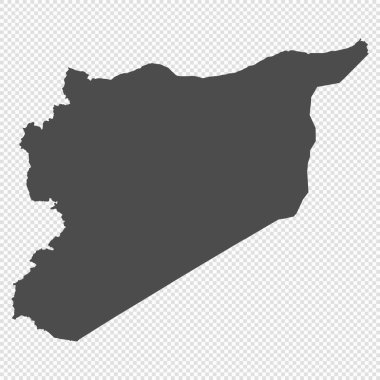 Yüksek detaylı izole harita - Suriye