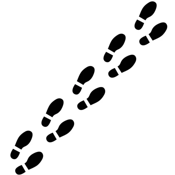Menschliche Schuhe Fußabdrücke Symbol Isoliert Auf Weißem Hintergrund — Stockvektor