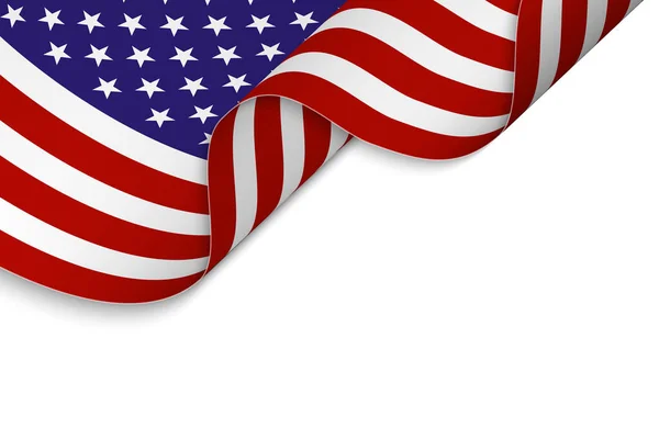 Κυματιστή Σημαία Των Ηνωμένων Πολιτειών Πατριωτικό Υπόβαθρο — Διανυσματικό Αρχείο