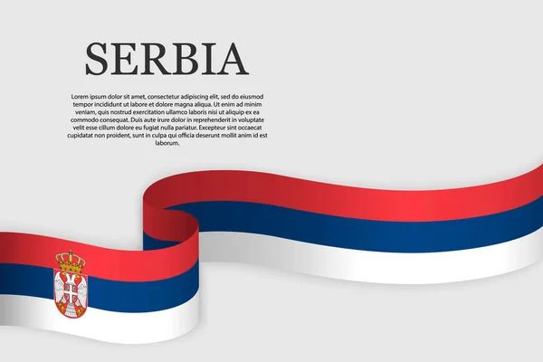 Bandeira Sérvia Contexto Abstrato — Vetor de Stock