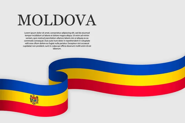 Moldaviens Bandflagga Abstrakt Bakgrund — Stock vektor