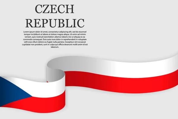 Bandeira República Checa Contexto Abstrato —  Vetores de Stock