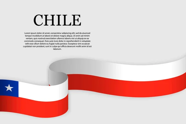 Bandera Cinta Chile Fondo Abstracto — Archivo Imágenes Vectoriales