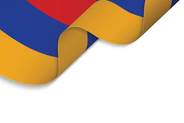 Background Waving Flag Armenia — Stock Vector