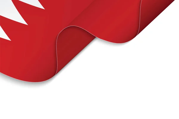 Background Waving Flag Bahrain — Stock Vector