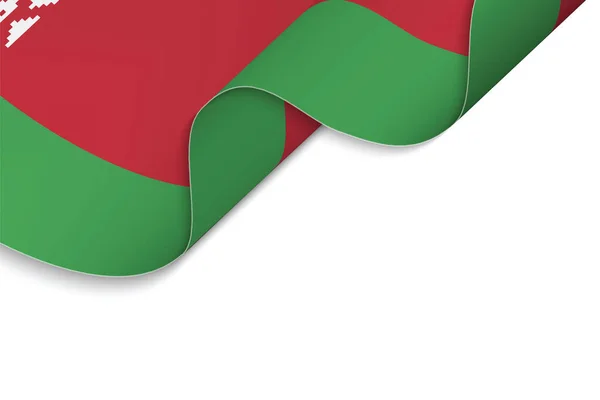 Tło Falującą Flagą Białorusi — Wektor stockowy