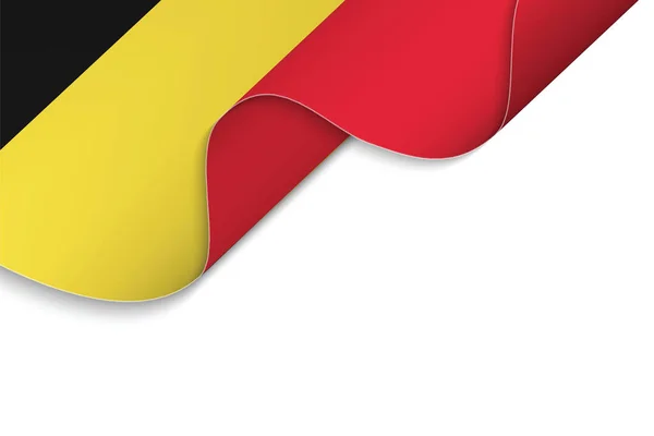 Hintergrund Mit Wehender Belgischer Flagge — Stockvektor