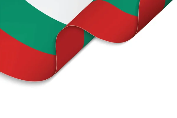 Tło Falującą Flagą Bułgarii — Wektor stockowy