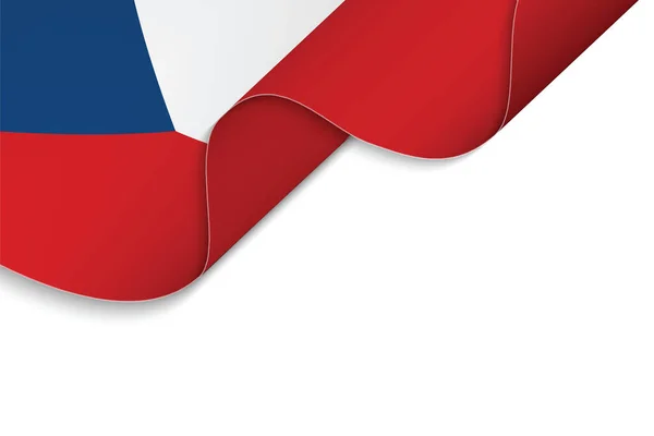 Bakgrund Med Viftande Flagga Tjeckiska — Stock vektor