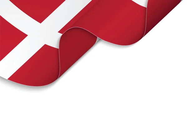 Antecedentes Con Bandera Dinamarca — Vector de stock