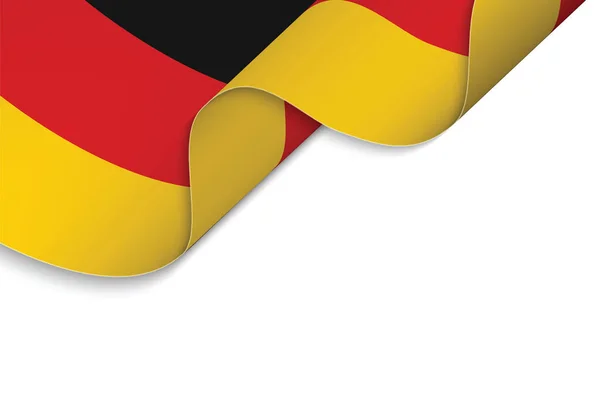 Hintergrund Mit Wehender Deutschland Fahne — Stockvektor