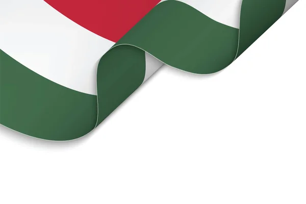 Ιστορικό Κυματιστή Σημαία Της Ουγγαρίας — Διανυσματικό Αρχείο
