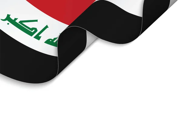 Sfondo Con Bandiera Sventolata Dell Iraq — Vettoriale Stock