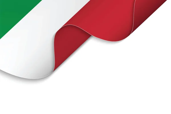 Hintergrund Mit Schwenkender Flagge Italiens — Stockvektor