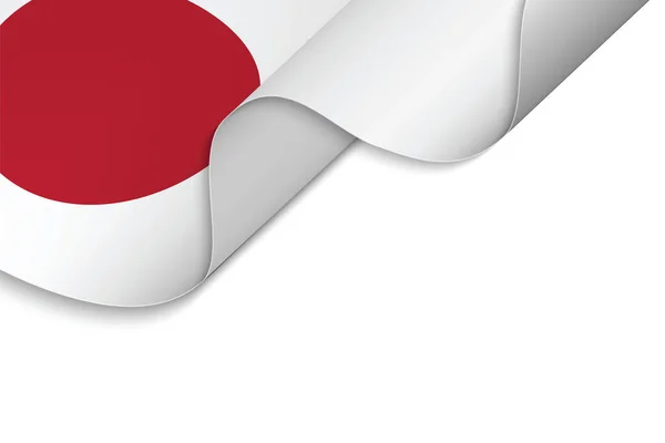 Tło Flagą Waving Japonii — Wektor stockowy