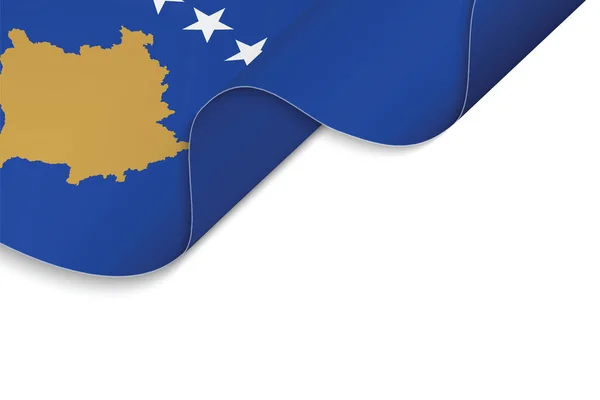 Background Waving Flag Kosovo — Stock Vector