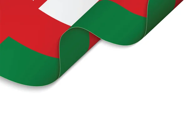 Tło Flagą Macha Oman — Wektor stockowy