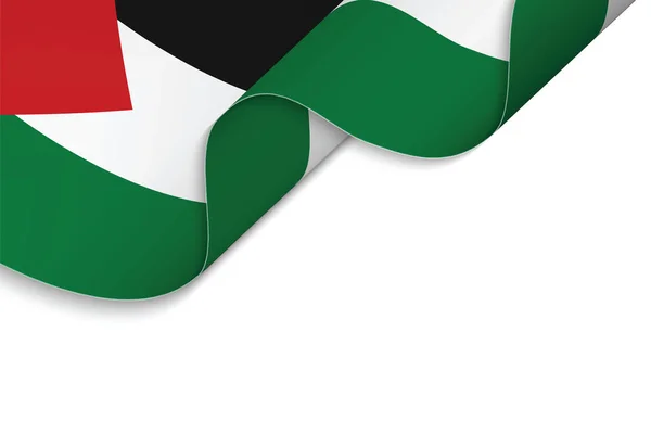 Ιστορικό Κυματιστή Σημαία Της Παλαιστίνης — Διανυσματικό Αρχείο