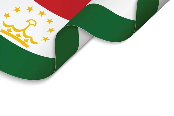 Pozadí Vlající Vlajkou Tádžikistánu — Stockový vektor