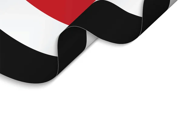 Antecedentes Con Bandera Yemen — Vector de stock