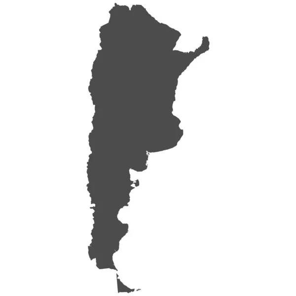 Hoge Gedetailleerde Geïsoleerde Kaart Argentinië — Stockvector