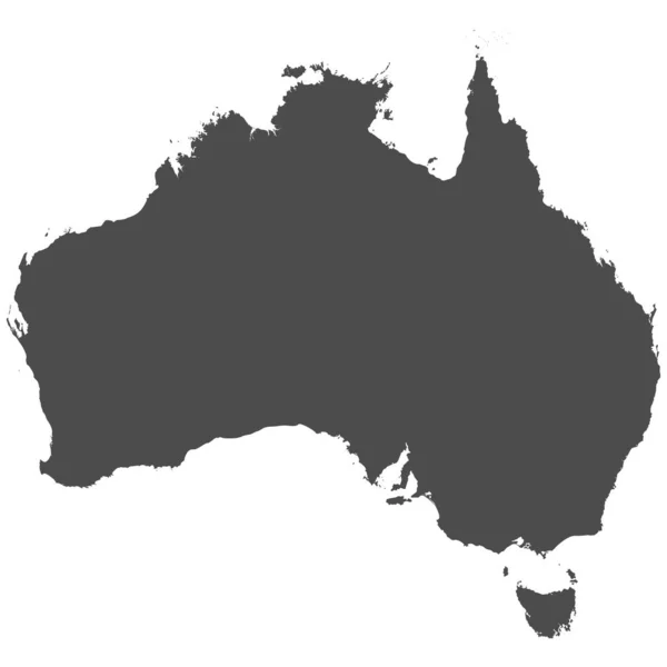 高詳細孤立地図 オーストラリア — ストックベクタ