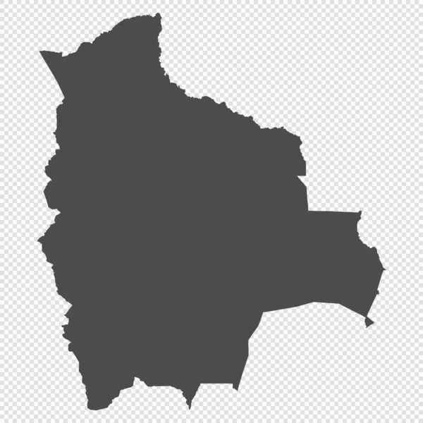 高詳細孤立地図 ボリビア — ストックベクタ