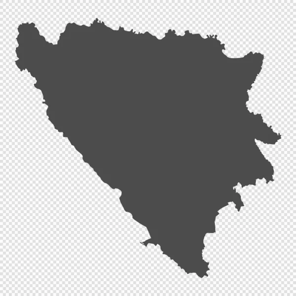 Hoch Detaillierte Isolierte Landkarte Bosnien — Stockvektor