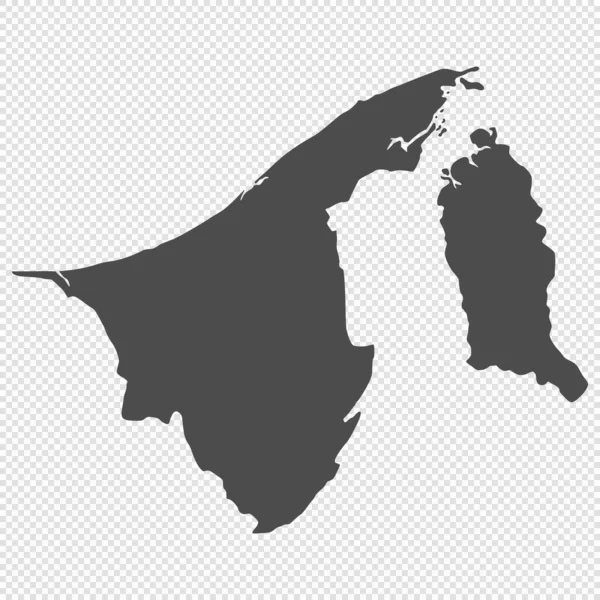 Υψηλής Λεπτομέρειας Απομονωμένος Χάρτης Μπρουνέι — Διανυσματικό Αρχείο