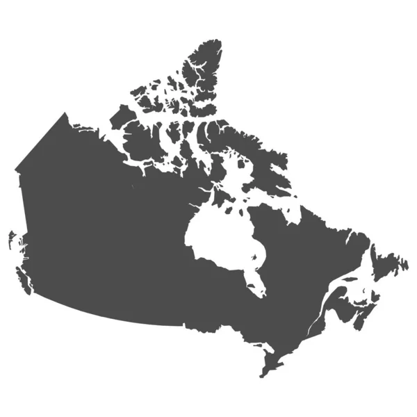 Hoch Detaillierte Isolierte Karte Kanada — Stockvektor