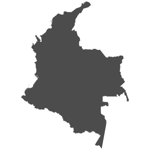 高詳細孤立地図 コロンビア — ストックベクタ