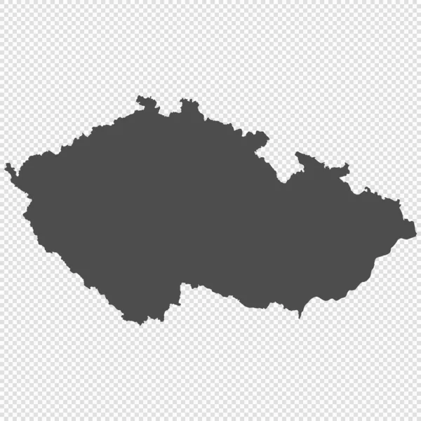 Υψηλής Λεπτομέρειας Απομονωμένος Χάρτης Τσεχία — Διανυσματικό Αρχείο
