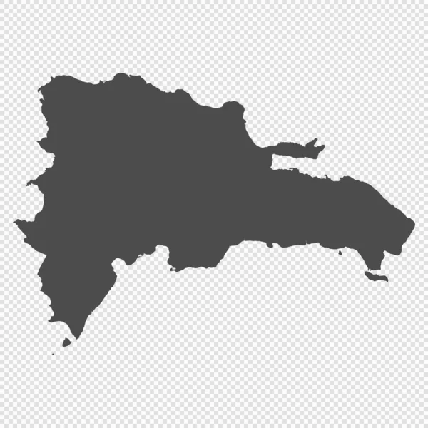 Υψηλή Λεπτομερή Απομονωμένο Χάρτη Δομινικανή Δημοκρατία — Διανυσματικό Αρχείο